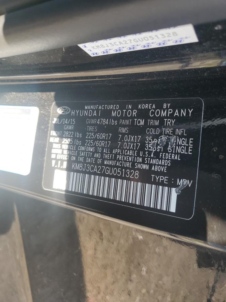 KM8J3CA27GU051328 2016 Hyundai Tucson Limited