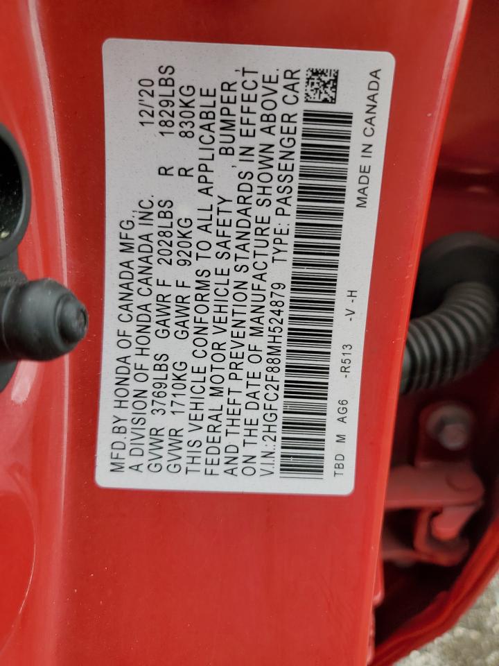 2HGFC2F88MH524879 2021 Honda Civic Sport 2HGFC2F88MH524879 2021 Honda Civic Sport