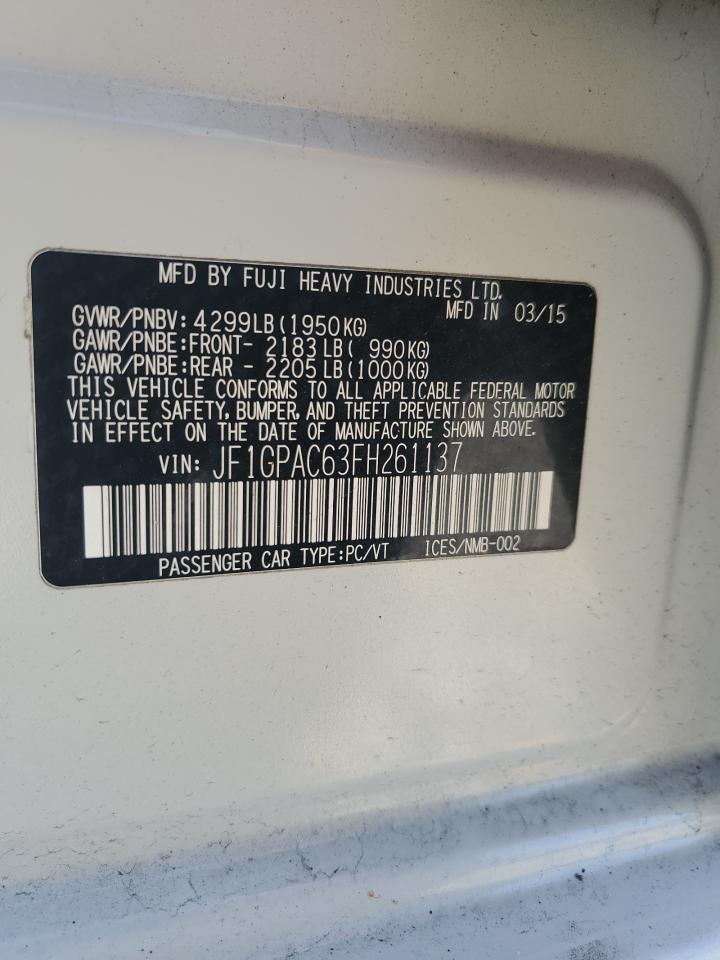 JF1GPAC63FH261137 2015 Subaru Impreza Premium
