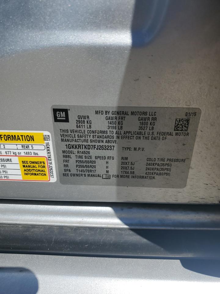 1GKKRTKD7FJ263237 2015 GMC Acadia Denali