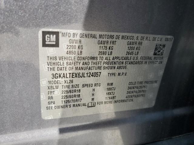 2018 GMC Terrain Sle VIN: 3GKALTEX6JL124057 Lot: 59014204