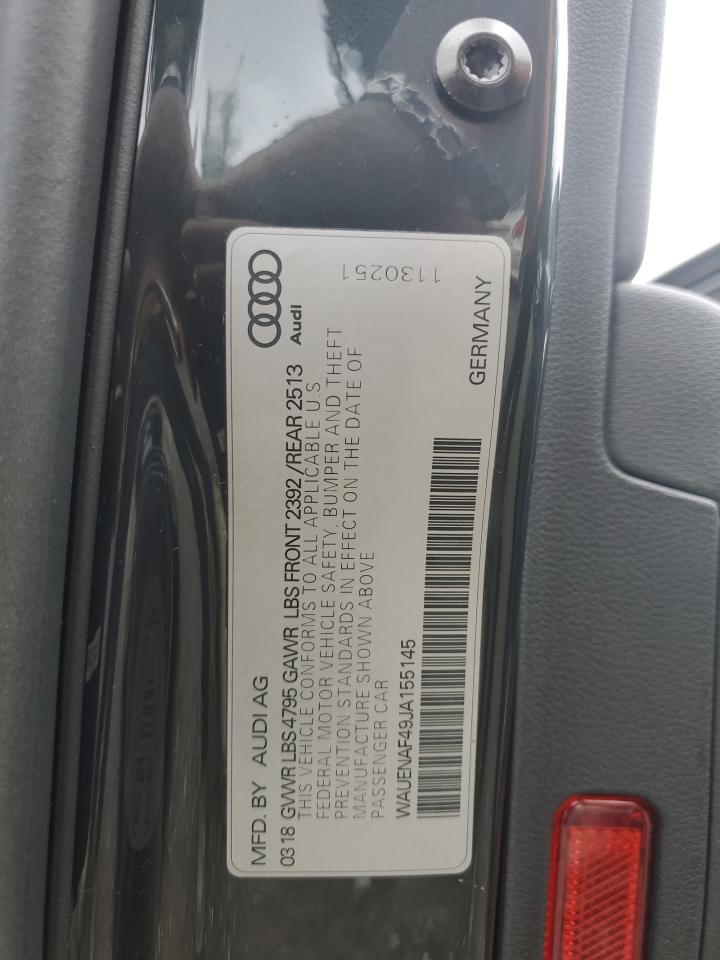 WAUENAF49JA155145 2018 Audi A4 Premium Plus