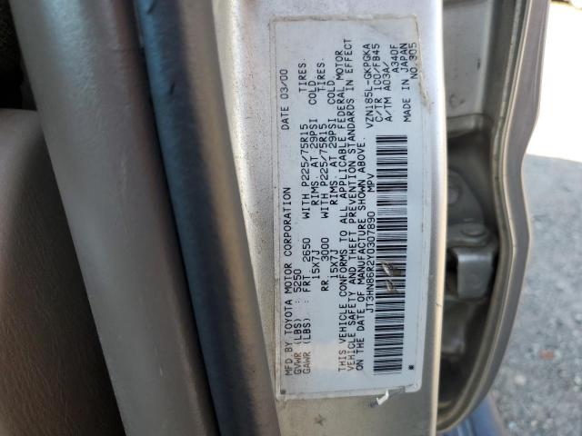 2000 Toyota 4Runner Sr5 VIN: JT3HN86R2Y0307890 Lot: 60387234