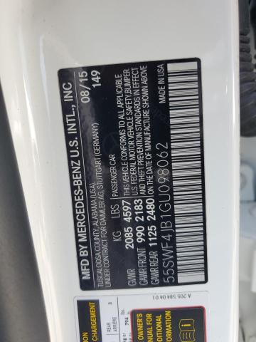 2016 Mercedes-Benz C 300 VIN: 55SWF4JB1GU098062 Lot: 60430724