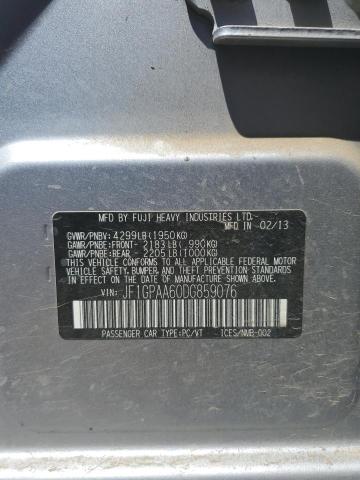 2013 Subaru Impreza VIN: JF1GPAA60DG859076 Lot: 58151544