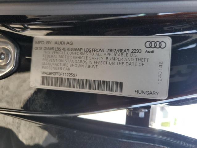 2015 Audi A3 Premium VIN: WAUBFGFF6F1122597 Lot: 57090234