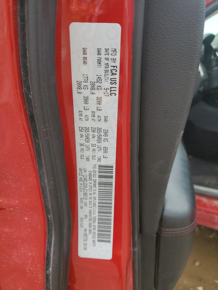 1C4RDJDG0JC198216 2018 Dodge Durango Gt