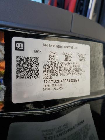 2023 Chevrolet Corvette Stingray 2Lt VIN: 1G1YB2D45P5108688 Lot: 58266524