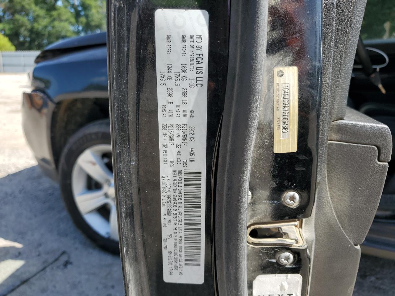 1C4NJCBA7GD664860 2016 Jeep Compass Sport