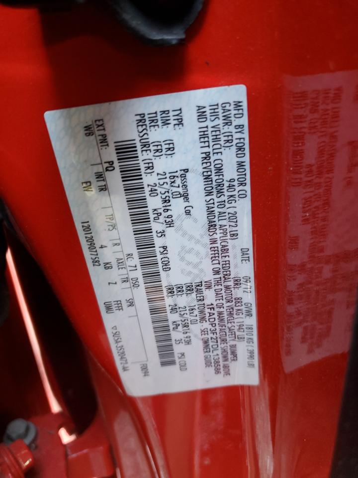 1FADP3F27DL138586 2013 Ford Focus Se