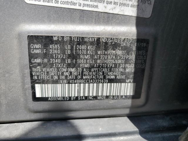 2010 Subaru Outback 2.5I Premium VIN: 4S4BRBCC3A3325639 Lot: 60620294