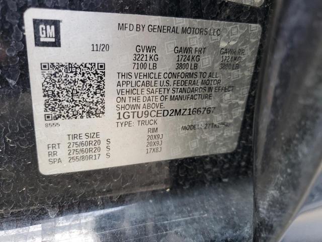 2021 GMC SIERRA K15 - 1GTU9CED2MZ166767