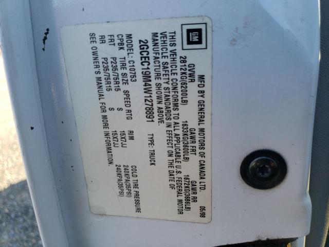 1998 Chevrolet Gmt-400 C1500 VIN: 2GCEC19M4W1278891 Lot: 58158544