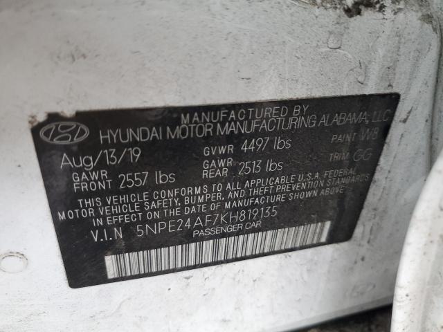 2019 Hyundai Sonata Se VIN: 5NPE24AF7KH819135 Lot: 58783474