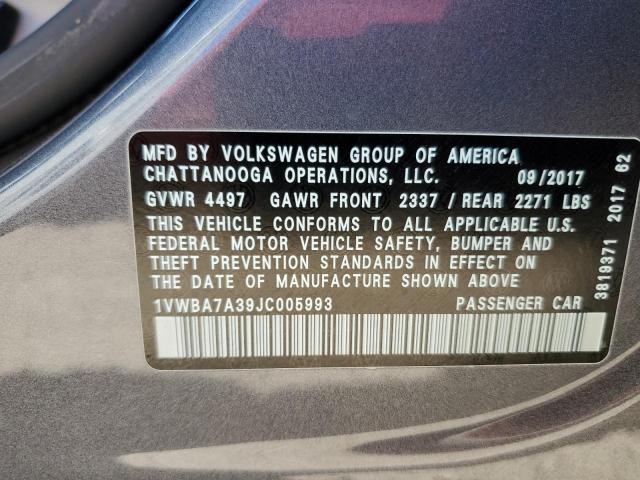 2018 Volkswagen Passat Se VIN: 1VWBA7A39JC005993 Lot: 57529714