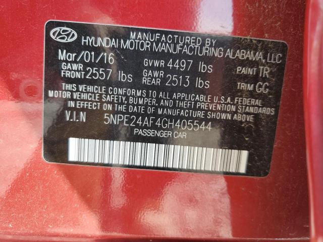 2016 Hyundai Sonata Se VIN: 5NPE24AF4GH405544 Lot: 54635254