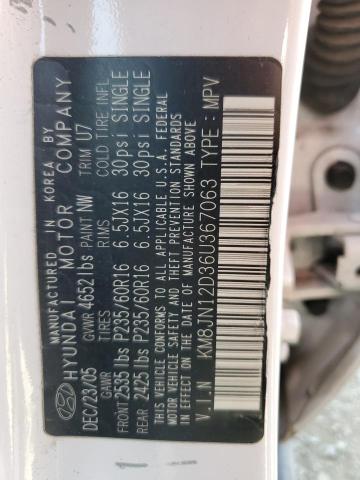 2006 Hyundai Tucson Gls VIN: KM8JN12D36U367063 Lot: 57655474