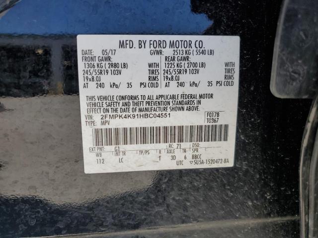 2017 FORD EDGE TITAN - 2FMPK4K91HBC04551