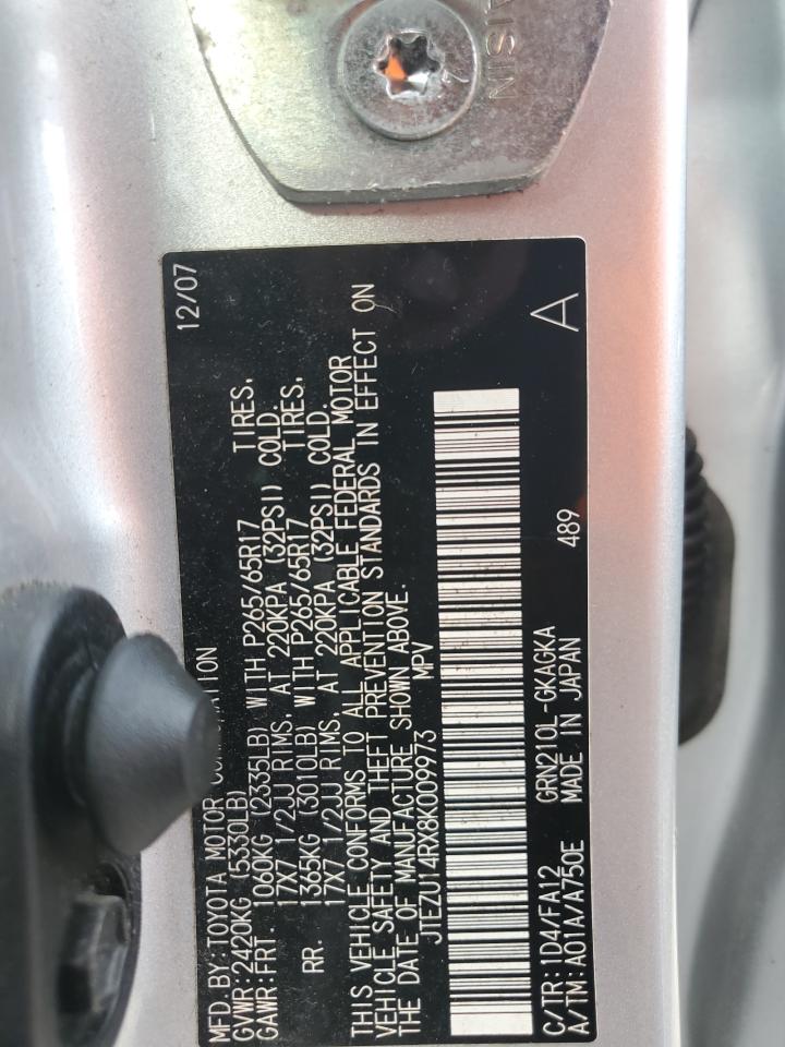 JTEZU14RX8K009973 2008 Toyota 4Runner Sr5