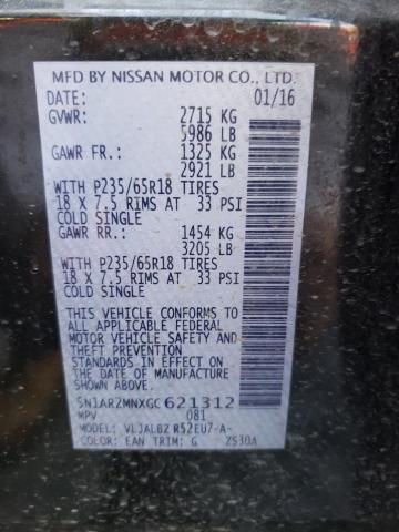 2016 Nissan Pathfinder S VIN: 5N1AR2MNXGC621312 Lot: 59910794