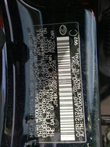 2015 Lexus Es 350 VIN: JTHBK1GGXF2192258 Lot: 59770004