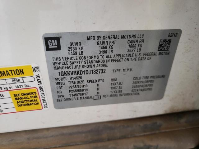 2013 GMC Acadia Slt-1 VIN: 1GKKVRKD1DJ182732 Lot: 60022894