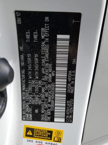 2017 Toyota Highlander Hybrid Limited VIN: 5TDDGRFH0HS036083 Lot: 58272944