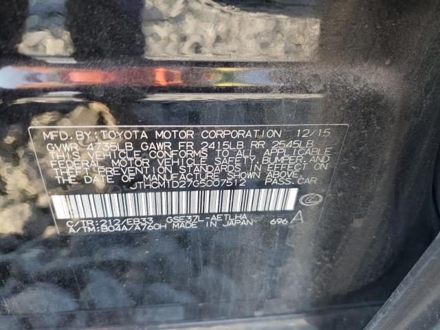 2016 Lexus Is 300 VIN: JTHCM1D27G5007512 Lot: 59946554