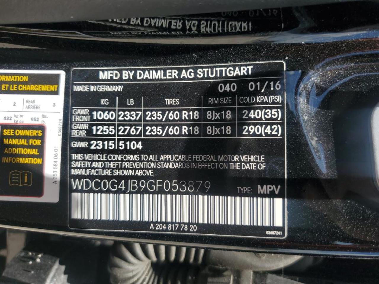 WDC0G4JB9GF053879 2016 Mercedes-Benz Glc 300