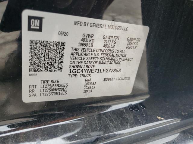 1GC4YNE71LF277853 Chevrolet All Models SILVERADO 12