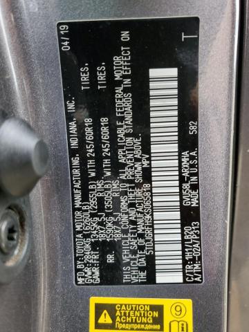 VIN 5TDJGRFH9KS065818 2019 Toyota Highlander, Hybrid no.13