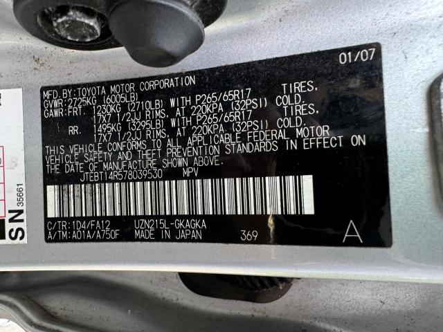 2007 Toyota 4Runner Sr5 VIN: JTEBT14R578039530 Lot: 60539804