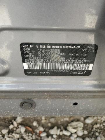 2019 Mitsubishi Outlander Sport Se VIN: JA4AP4AU5KU006827 Lot: 59338294