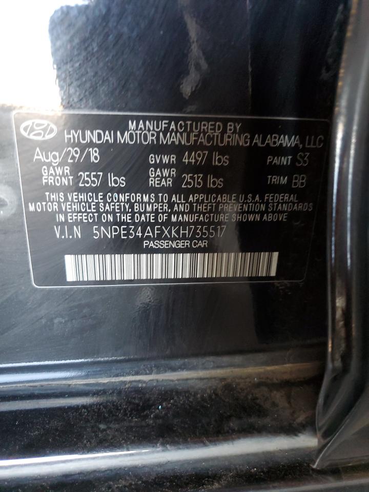 5NPE34AFXKH735517 2019 Hyundai Sonata Limited