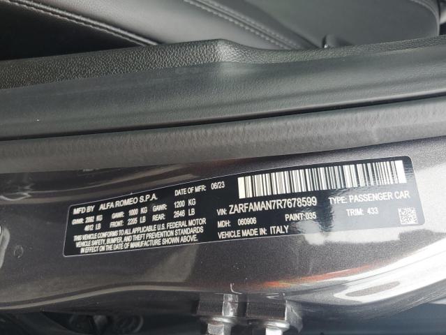 2024 ALFA ROMEO GIULIA SPR ZARFAMAN7R7678599