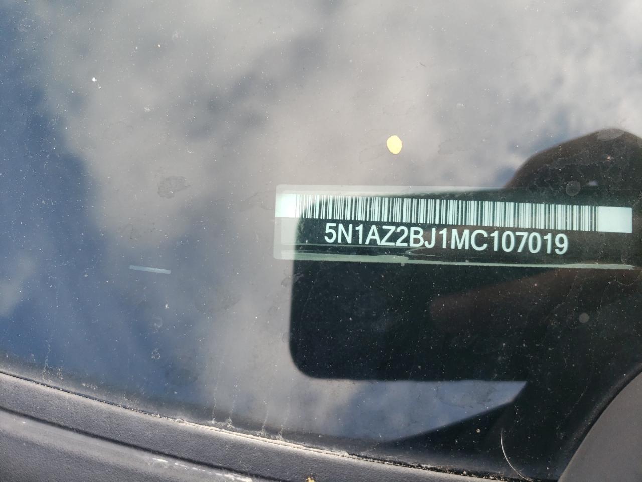 5N1AZ2BJ1MC107019 2021 Nissan Murano Sv