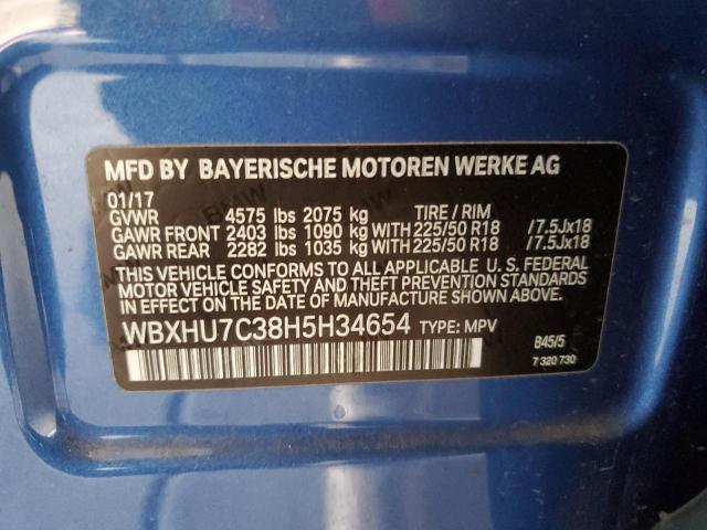 VIN WBXHU7C38H5H34654 2017 BMW X1, Sdrive28I no.12