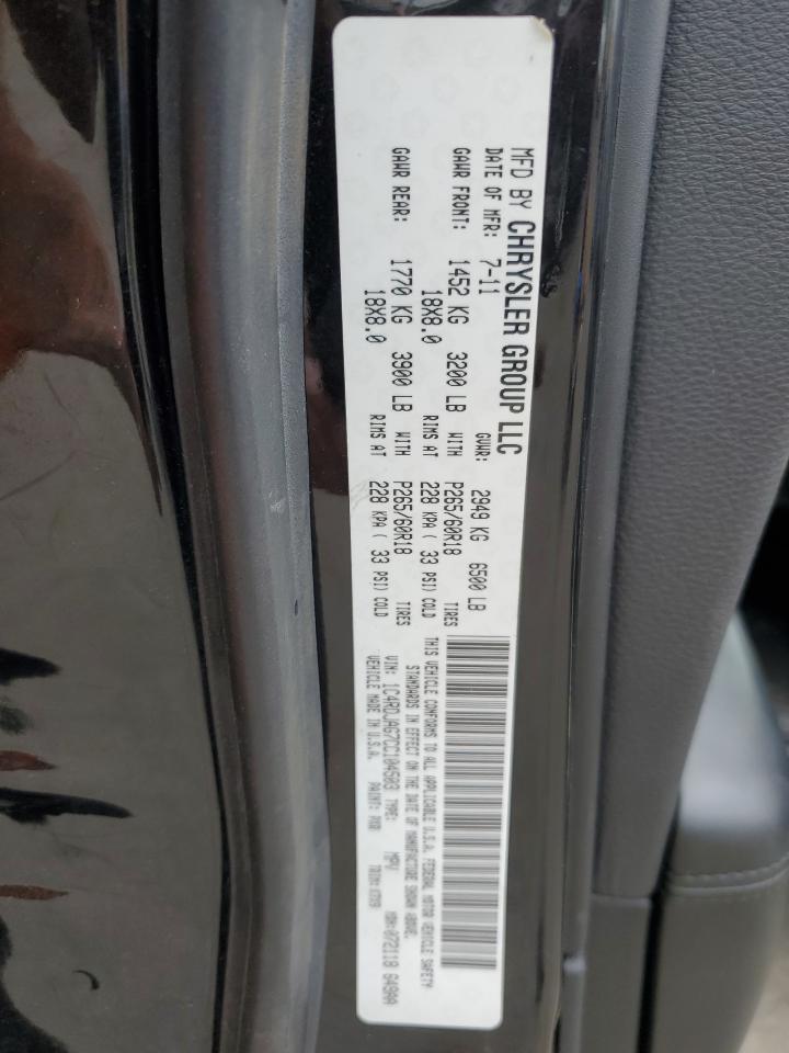 1C4RDJAG7CC104503 2012 Dodge Durango Sxt