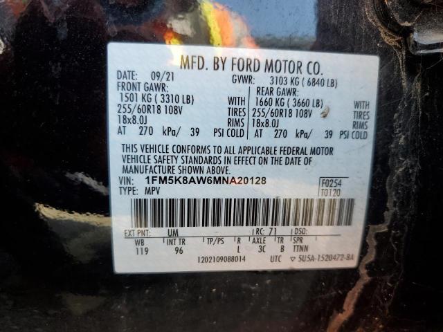 2021 FORD EXPLORER P 1FM5K8AW6MNA20128  59407134