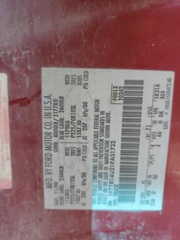 2001 Ford Ranger Super Cab VIN: 1FTYR14U21PA51732 Lot: 57789524