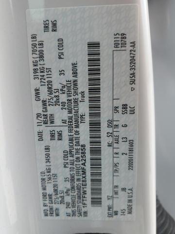 2021 FORD F150 SUPER - 1FTFW1E8XMFA25858