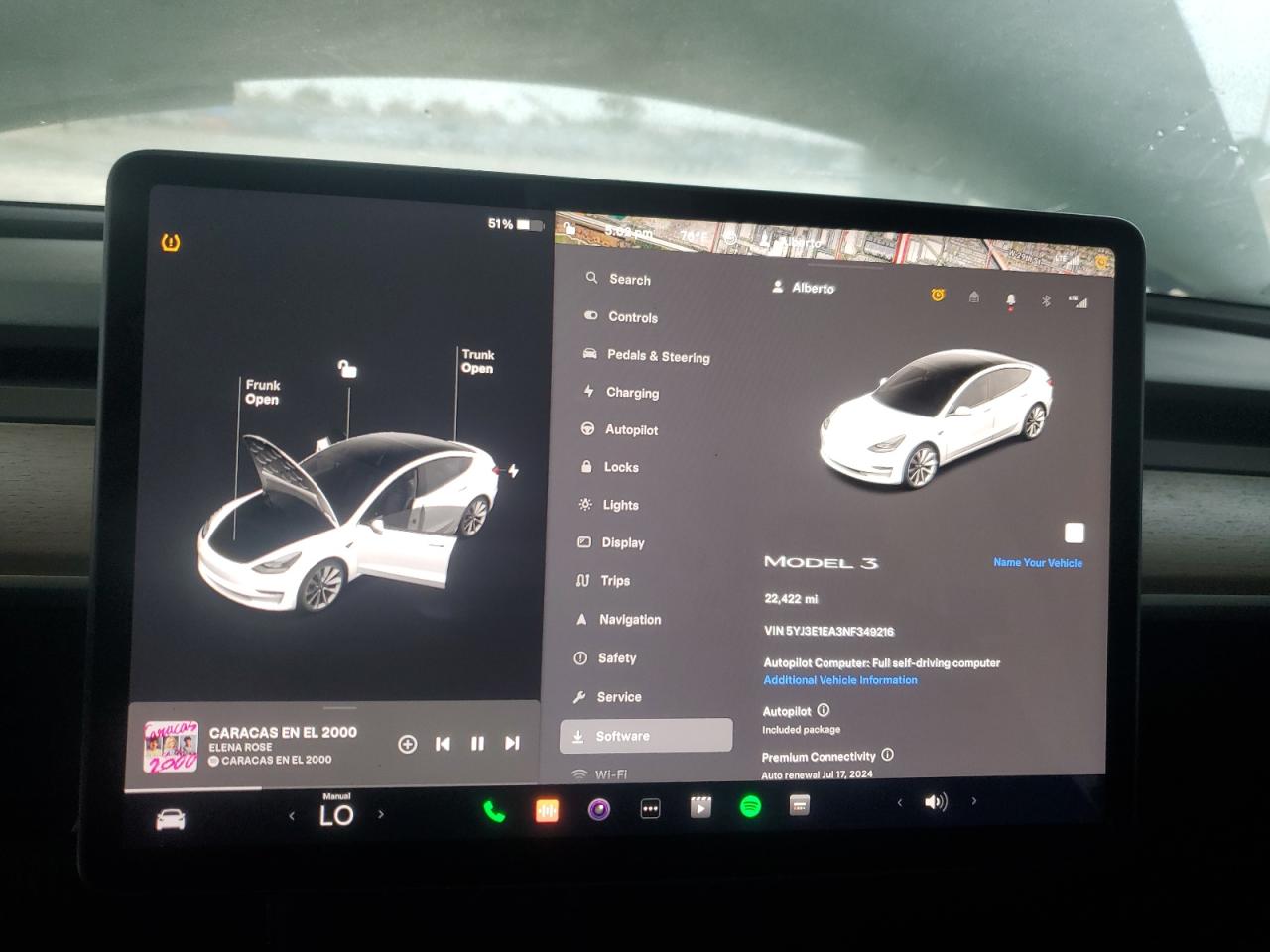 5YJ3E1EA3NF349216 2022 Tesla Model 3