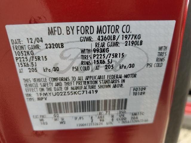 2005 Ford Escape Xls VIN: 1FMYU02Z55KC71419 Lot: 58603204