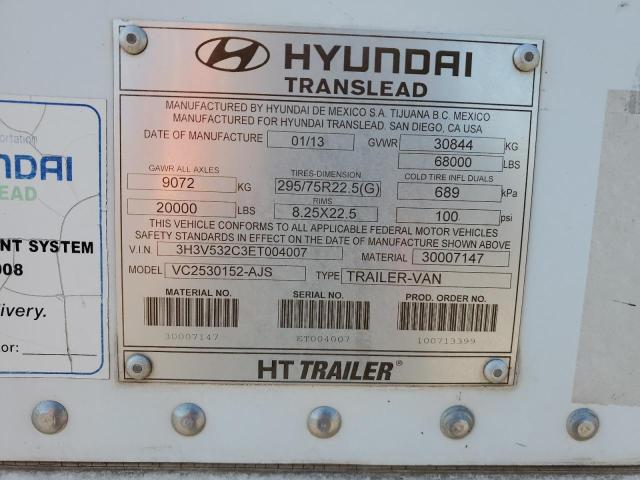 3H3V532C3ET004007 2014 Hyundai Dry Van