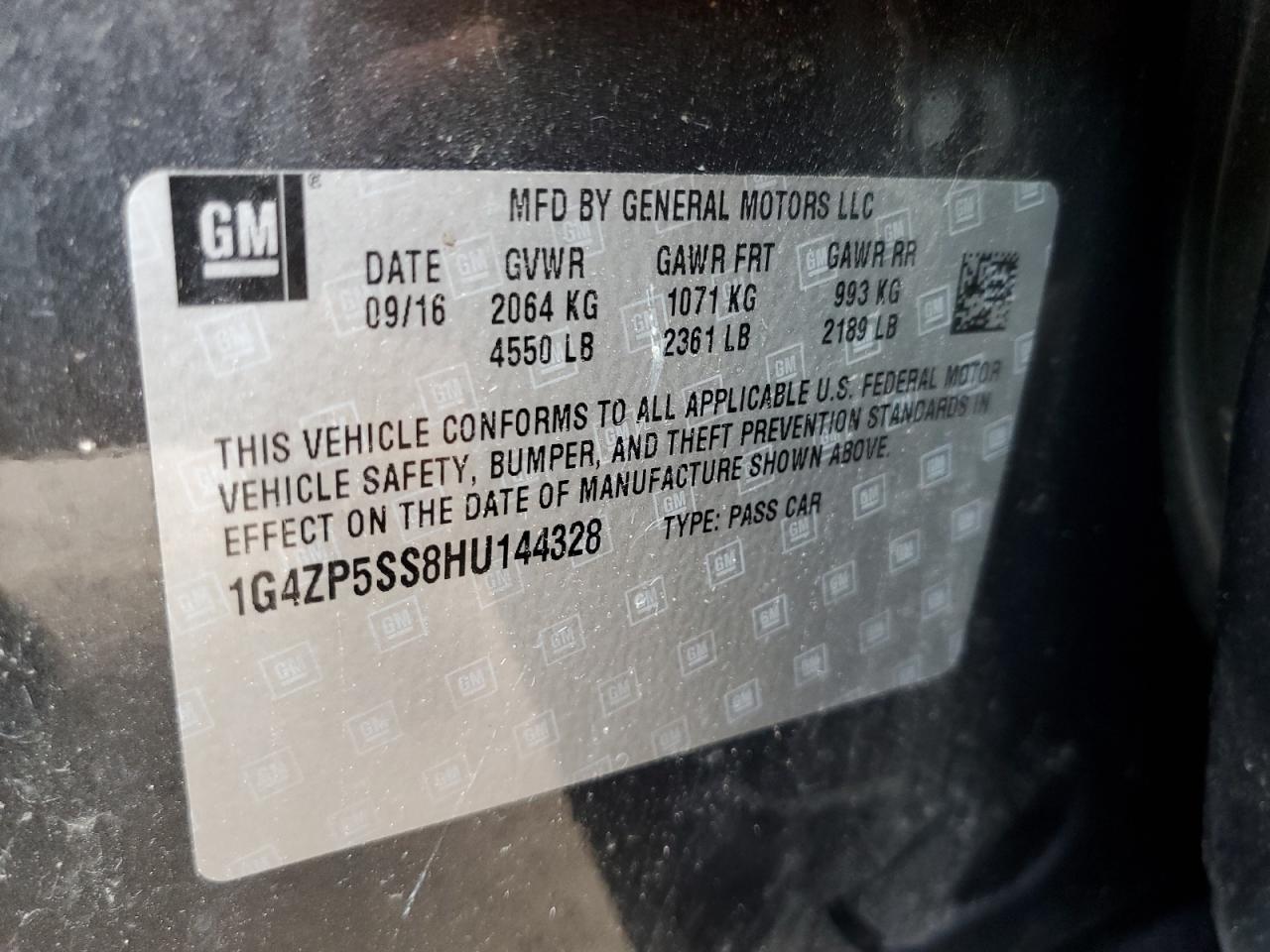 1G4ZP5SS8HU144328 2017 Buick Lacrosse Essence