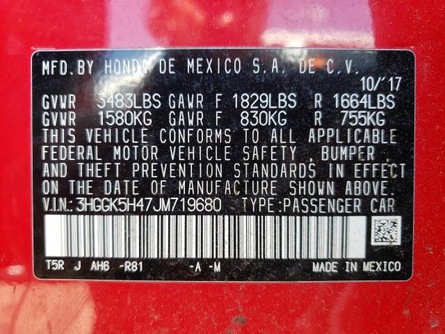 2018 Honda Fit Lx VIN: 3HGGK5H47JM719680 Lot: 57887734