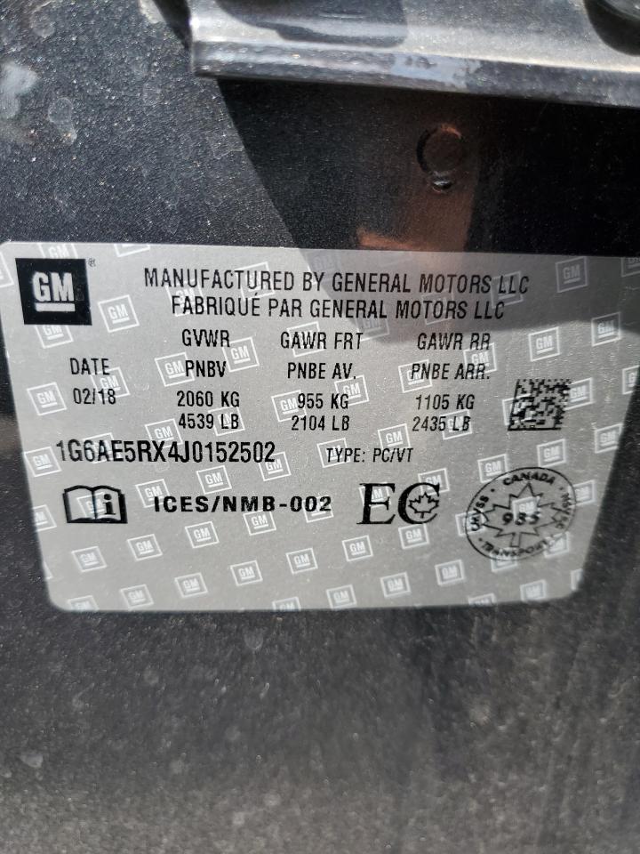 1G6AE5RX4J0152502 2018 Cadillac Ats