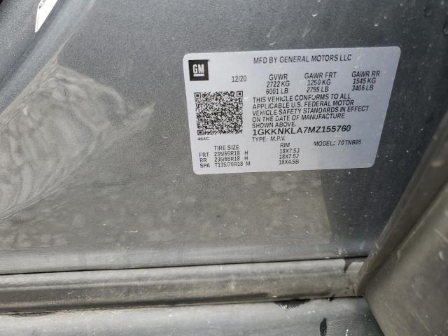 2021 GMC Acadia Sle VIN: 1GKKNKLA7MZ155760 Lot: 58249844