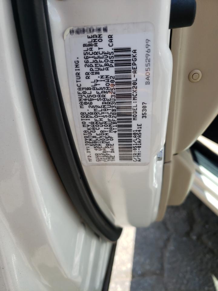 4T1BF28B33U325002 2003 Toyota Avalon Xl