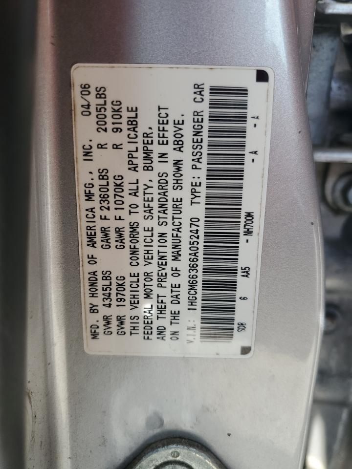 1HGCM66366A052470 2006 Honda Accord Lx